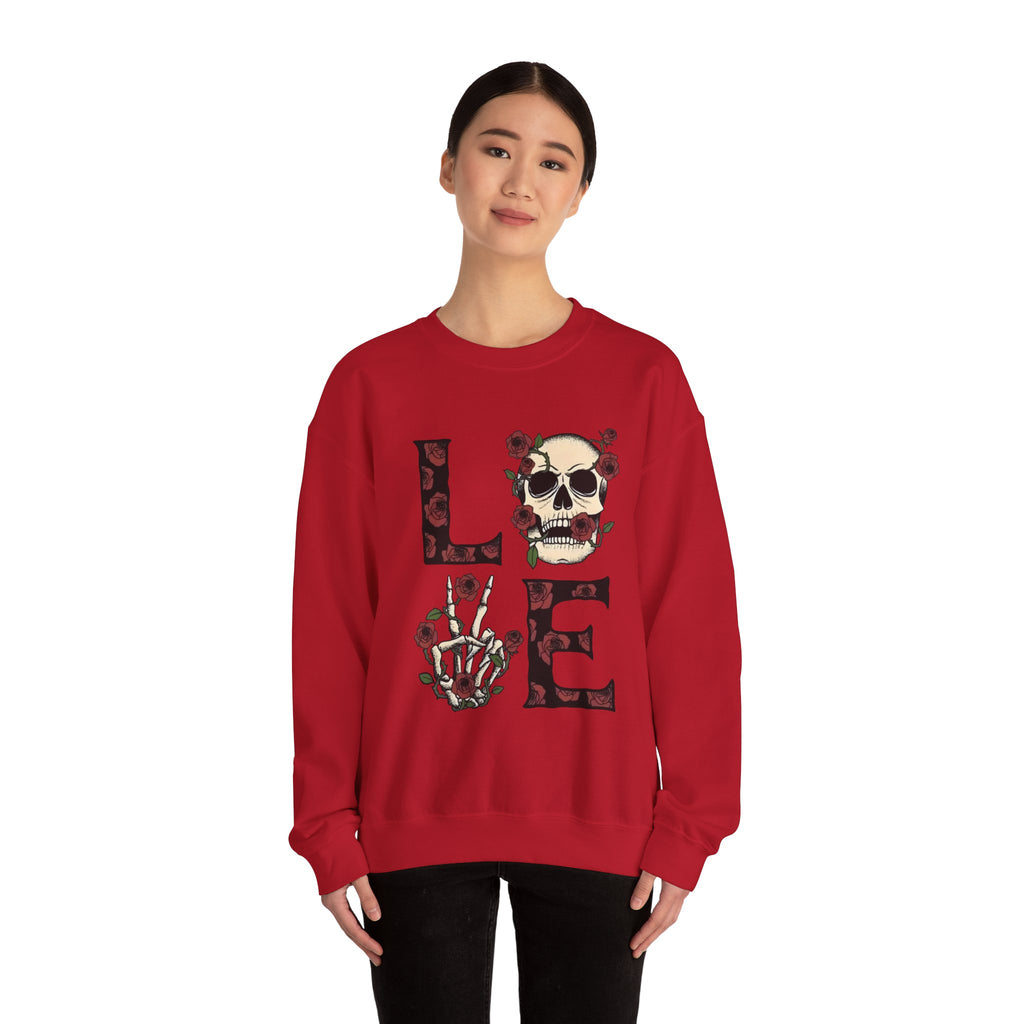 LOVE Skeleton Rose Sweater