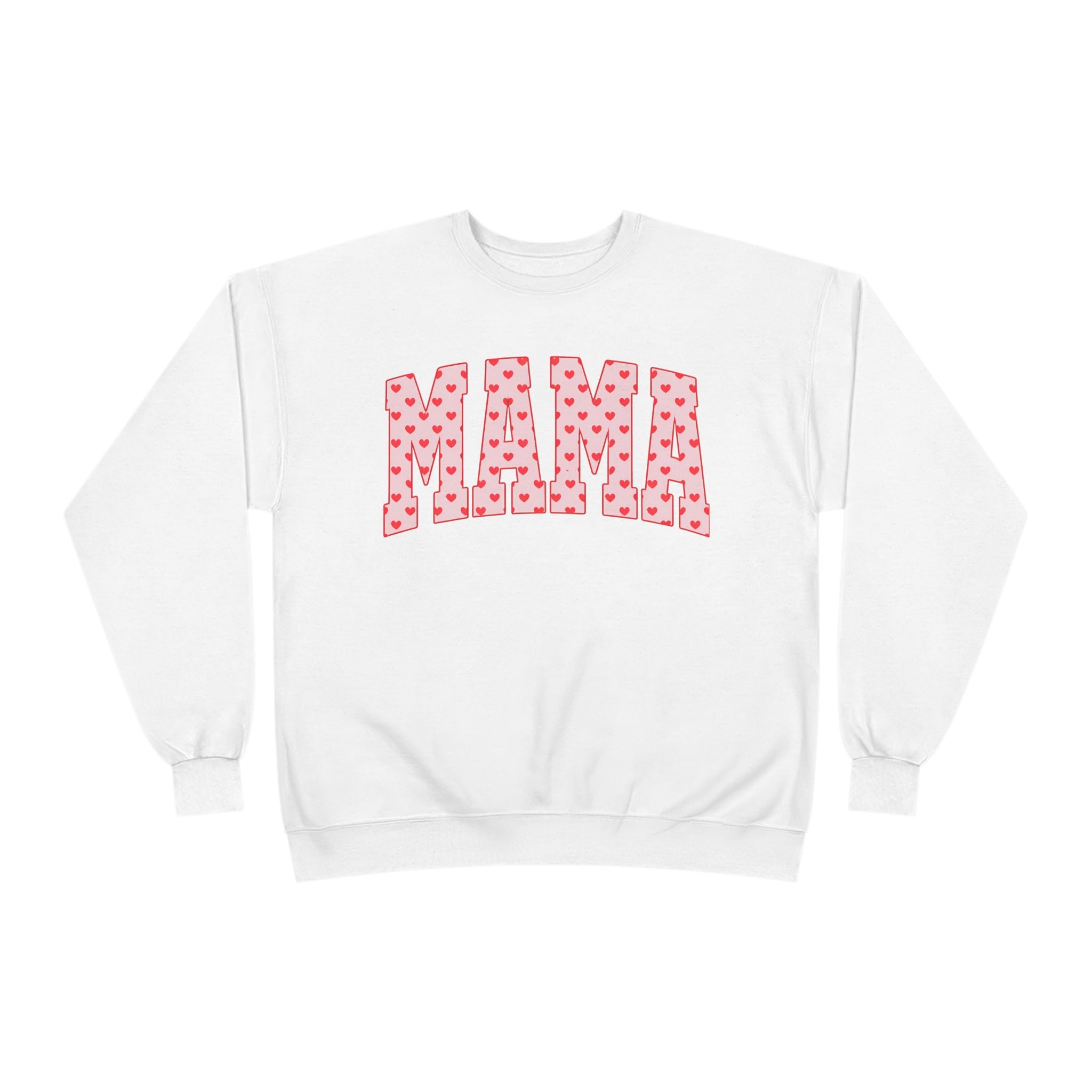 Mama Heart Pattern Crewneck Sweatshirt