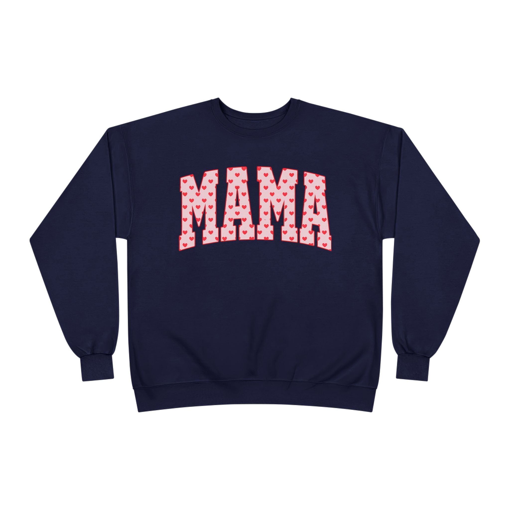 Mama Heart Pattern Crewneck Sweatshirt
