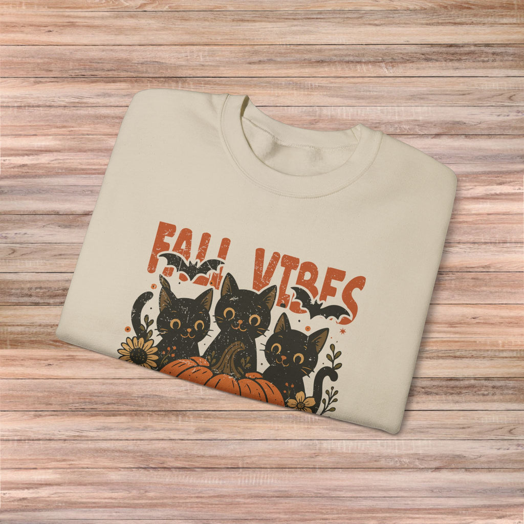 Fall Vibes Cat Pumpkin Sweater