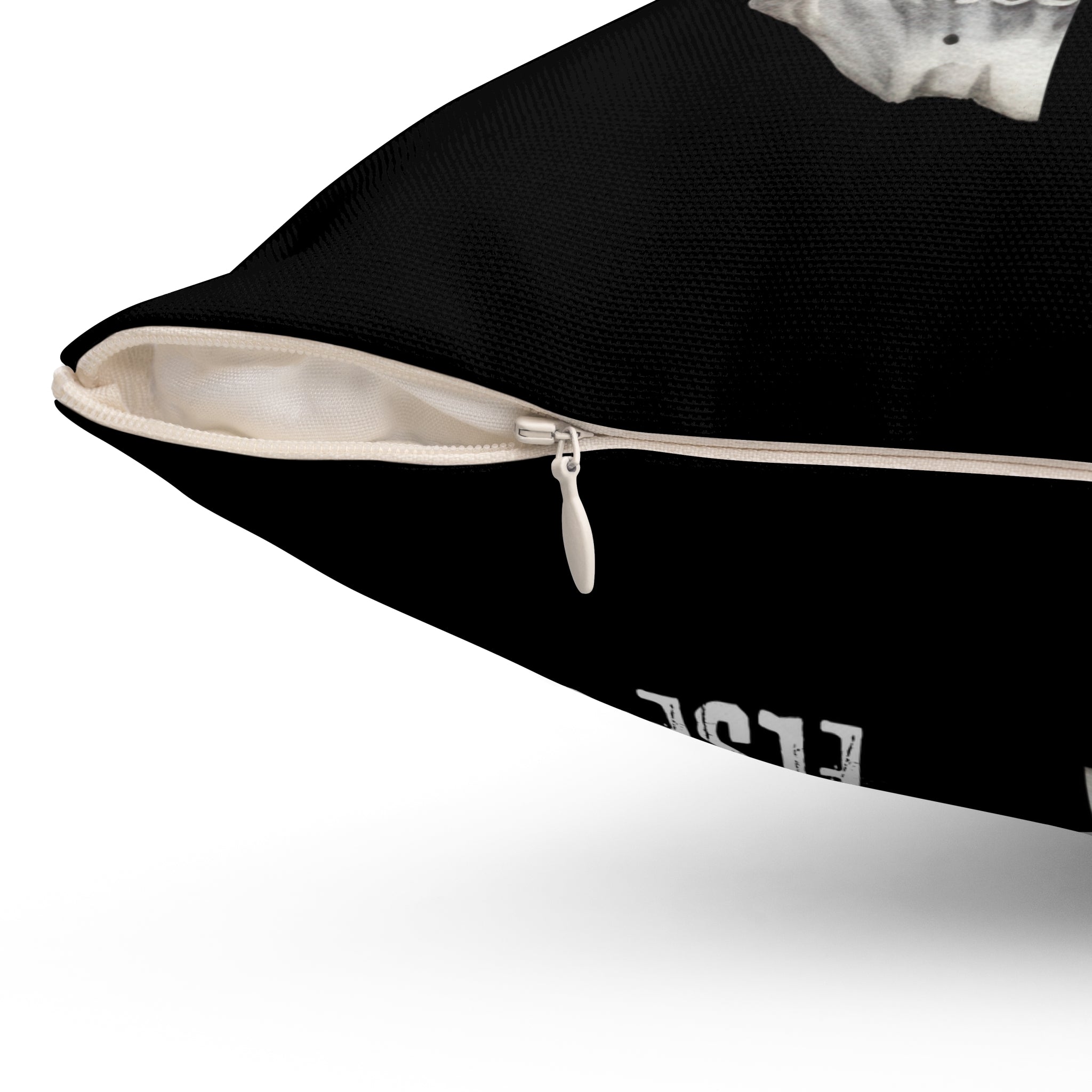 Always Remember Skull Pillow (Black)