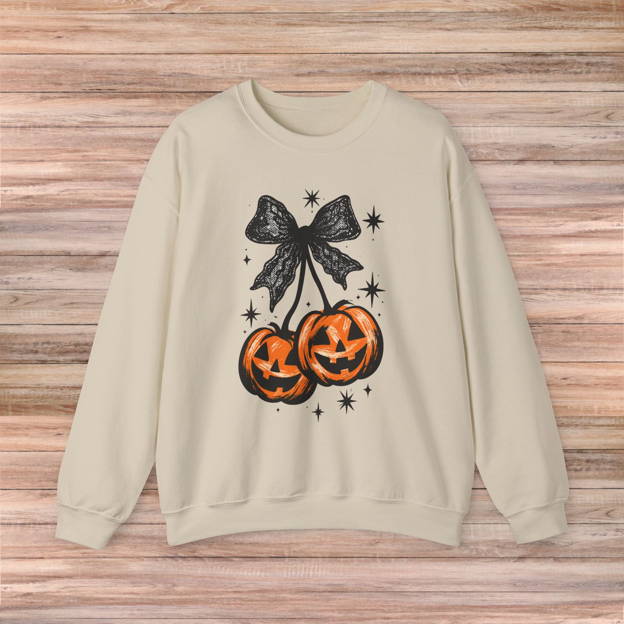 Bow Halloween Pumpkin Sweater