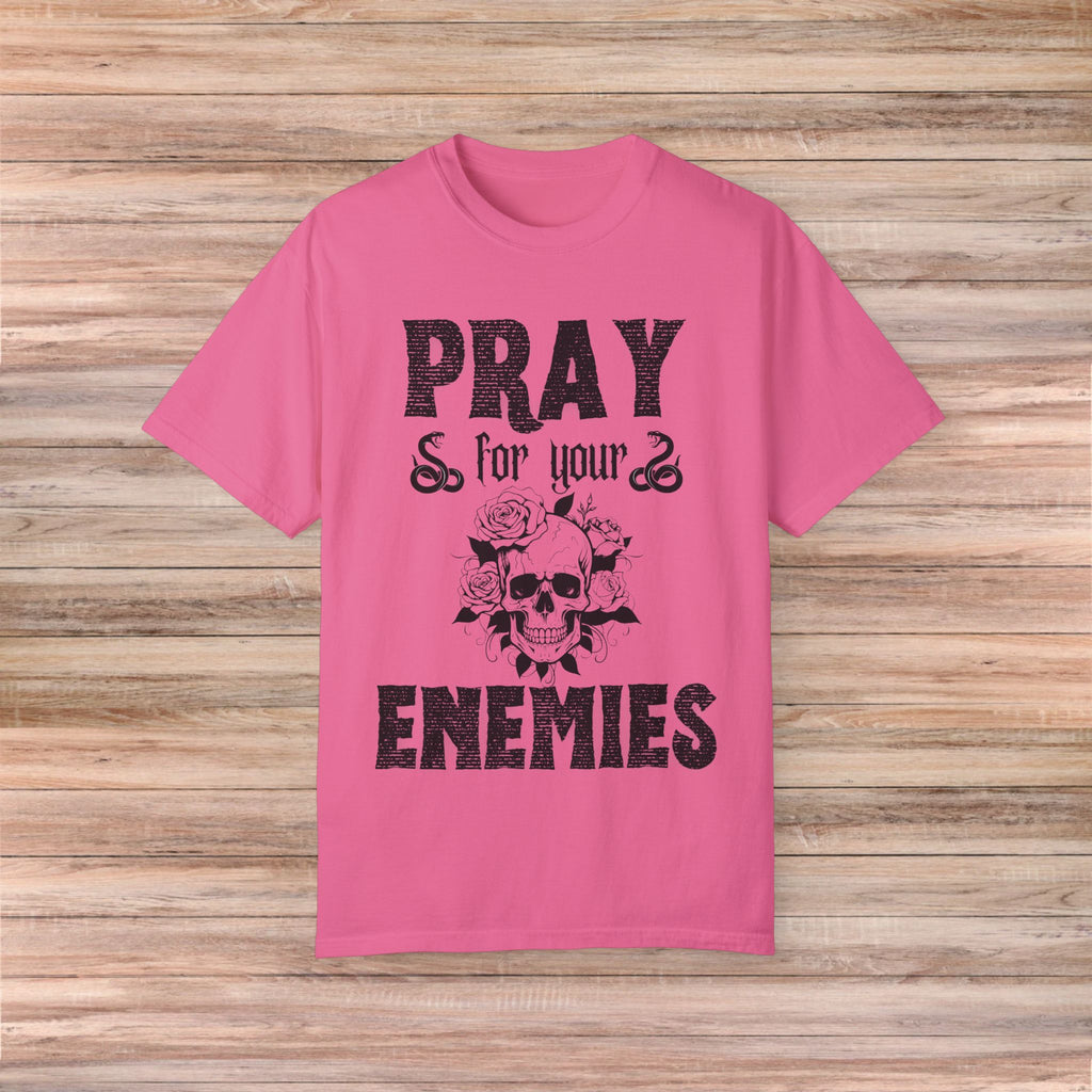 Pray for Your Enemies Skull Tshirt