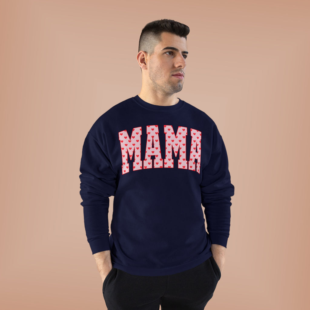 Mama Heart Pattern Crewneck Sweatshirt