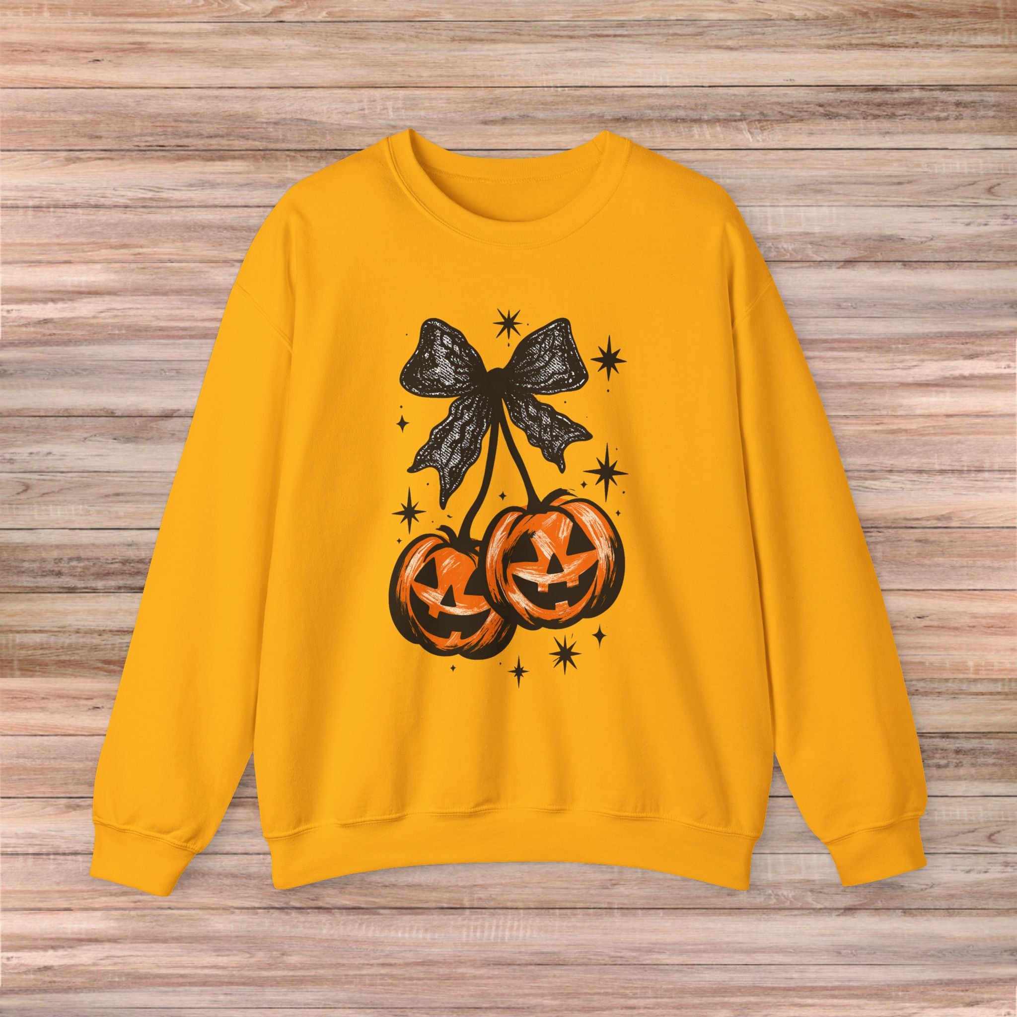 Bow Halloween Pumpkin Sweater