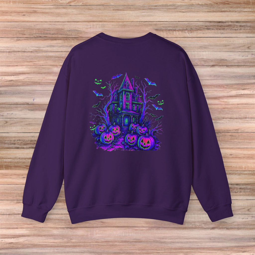 Neon Haunted House Sweater