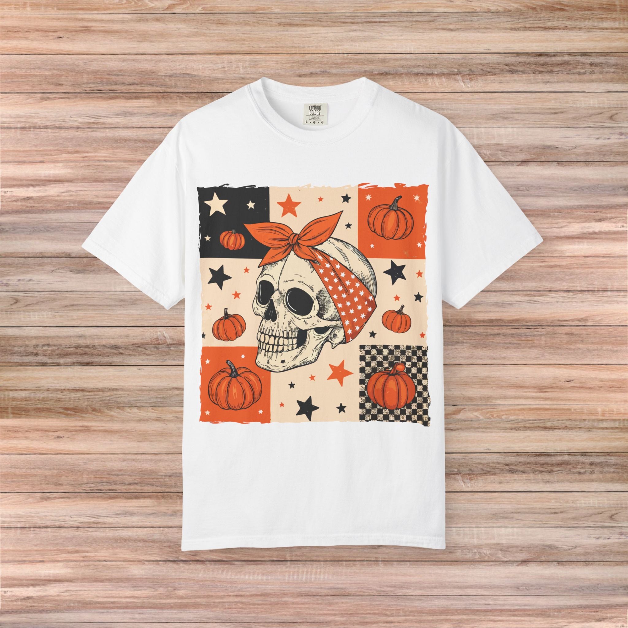 Vintage Halloween Skull Tshirt
