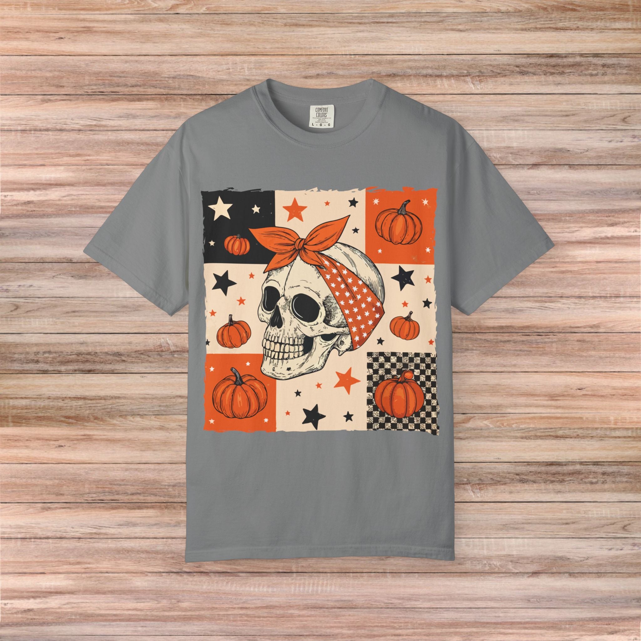 Vintage Halloween Skull Tshirt