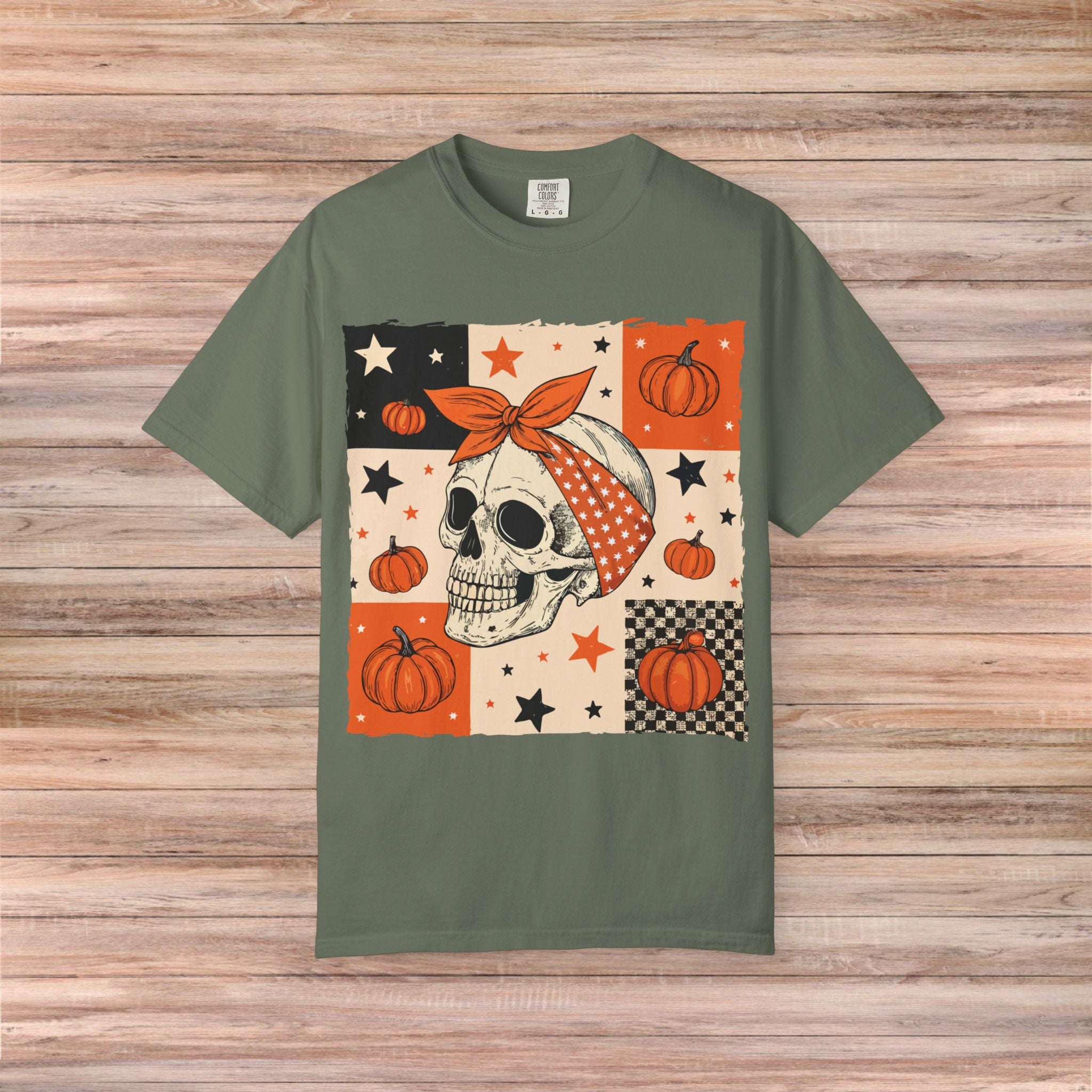 Vintage Halloween Skull Tshirt