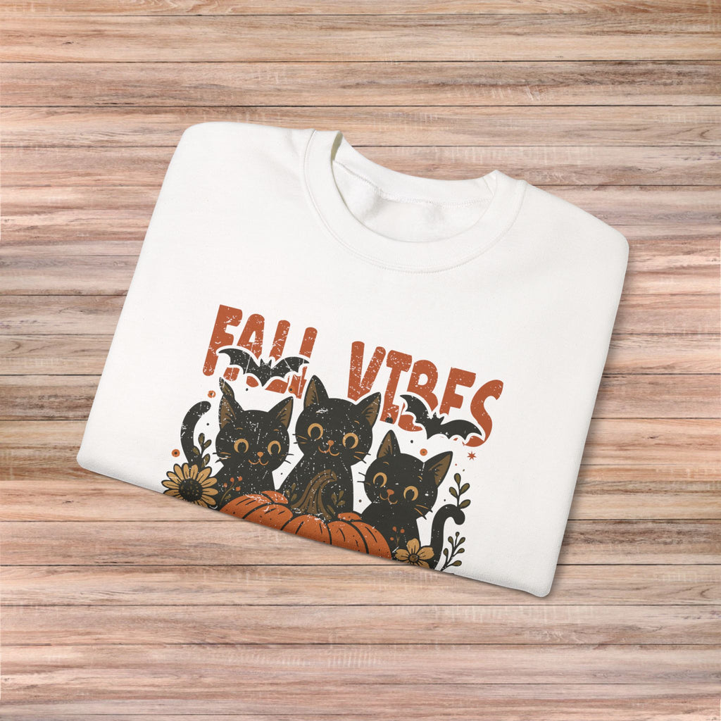 Fall Vibes Cat Pumpkin Sweater