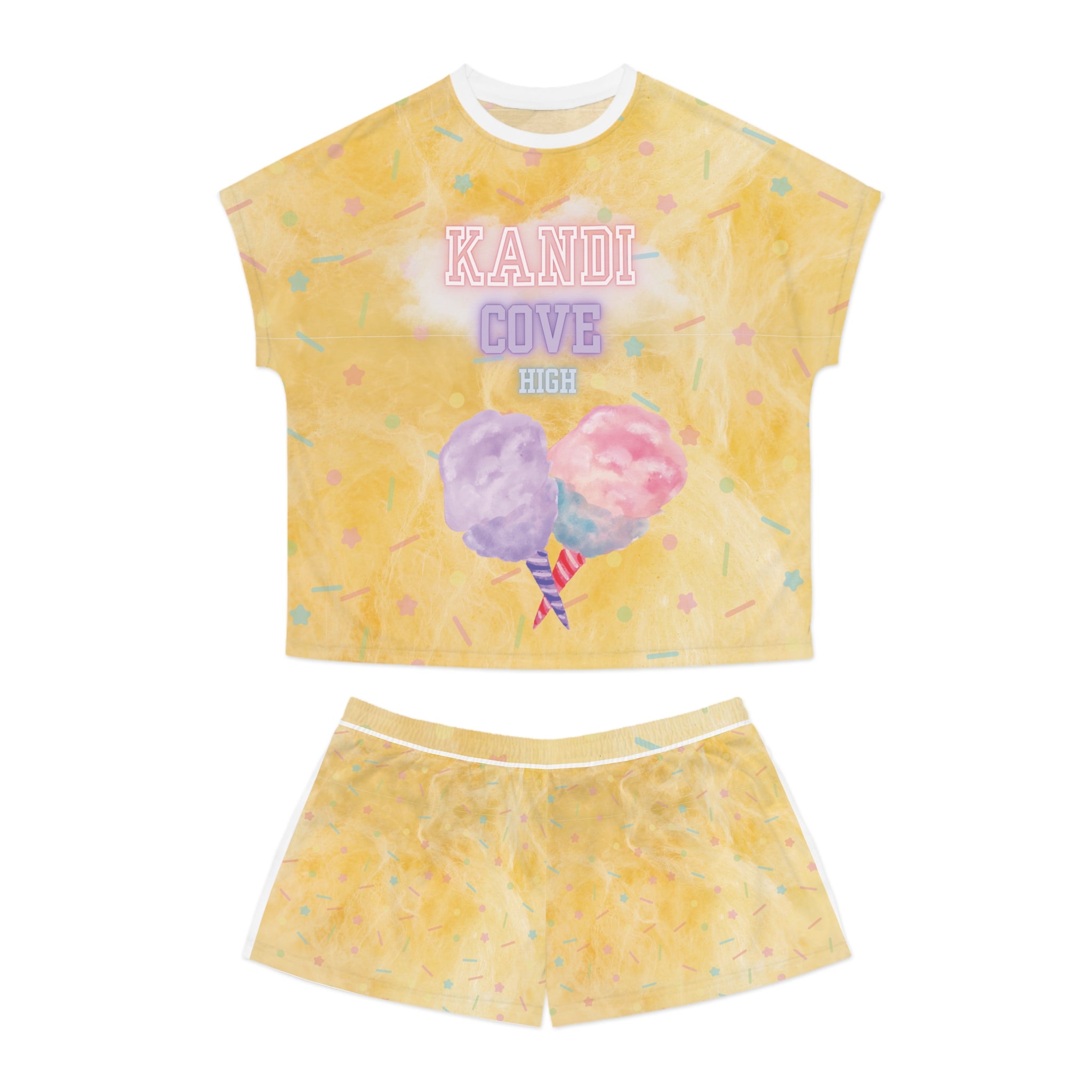 Kandi Cove High Cotton Candy Short Pajama Set