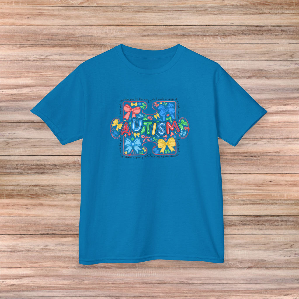 I would not change you for the world Autism Youth Tshirt
