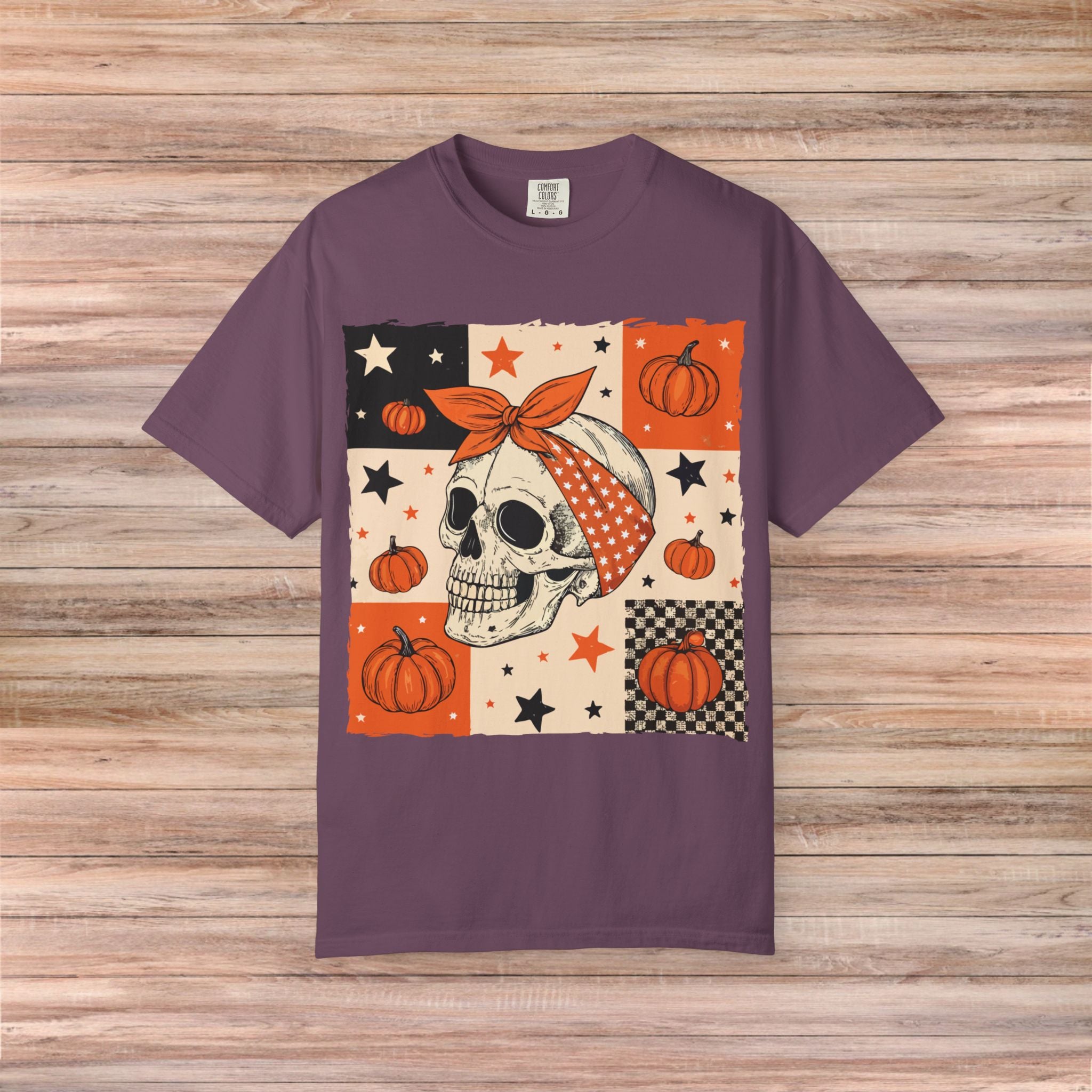 Vintage Halloween Skull Tshirt