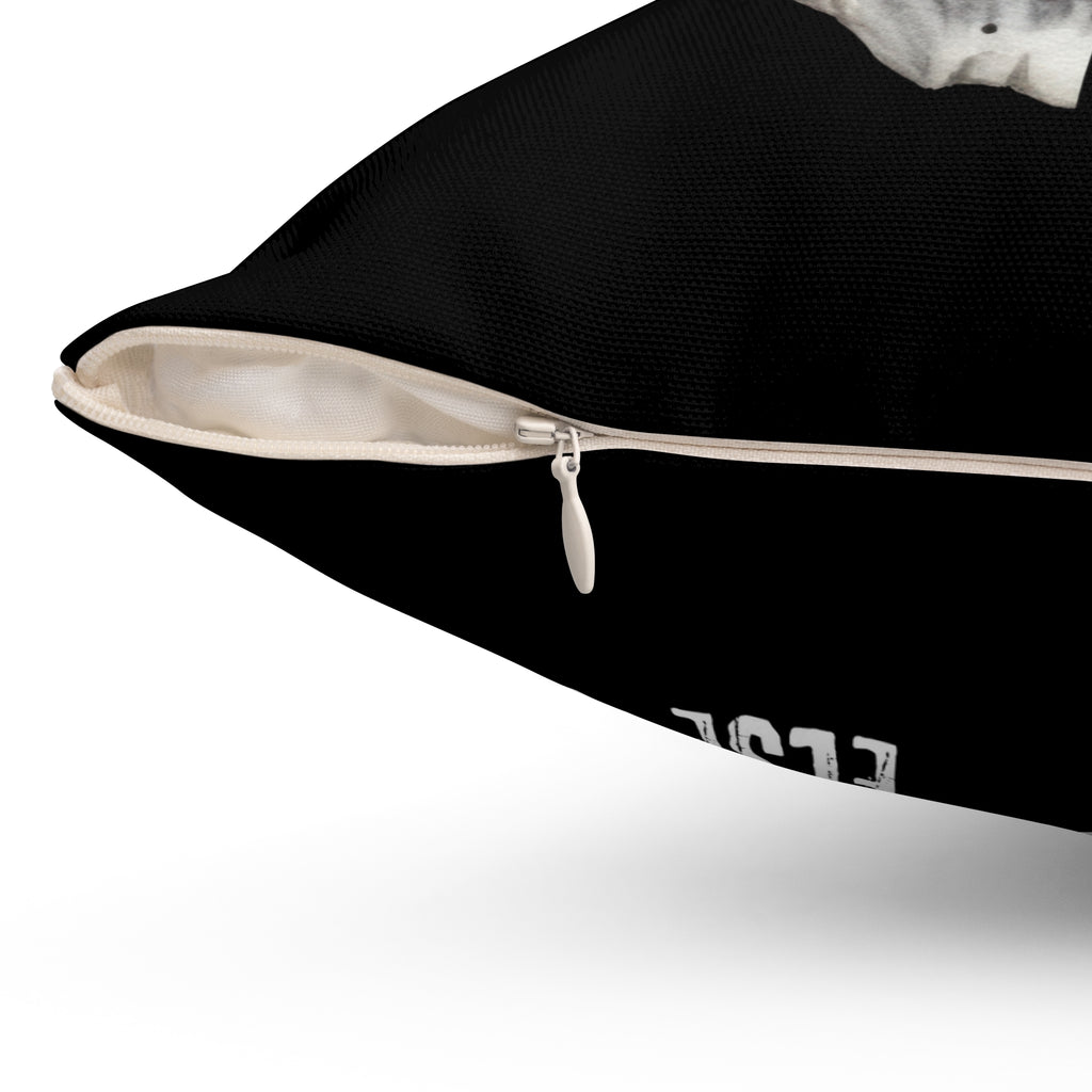 Always Remember Skull Pillow (Black)