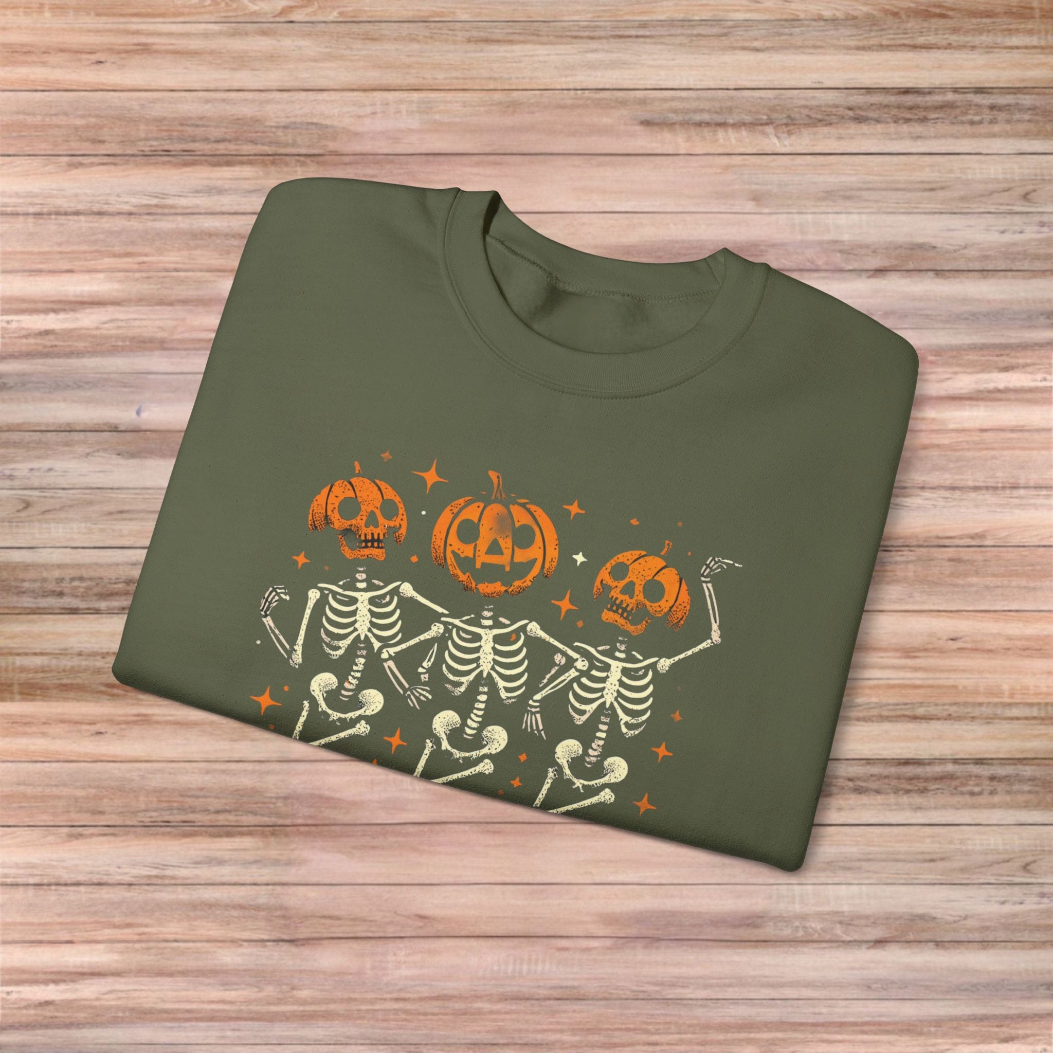 Pumpkin Skeleton Friends Sweater