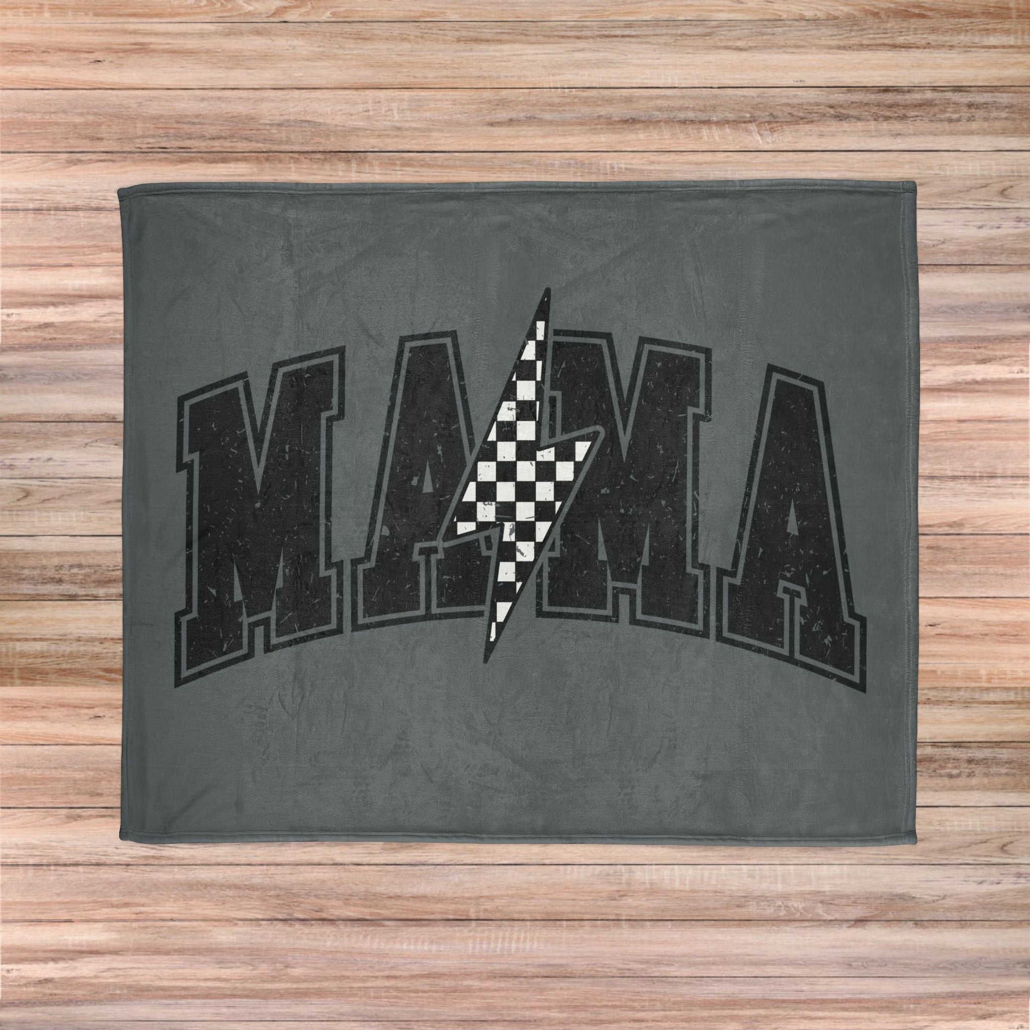 Mama Lightning Blanket - Grey