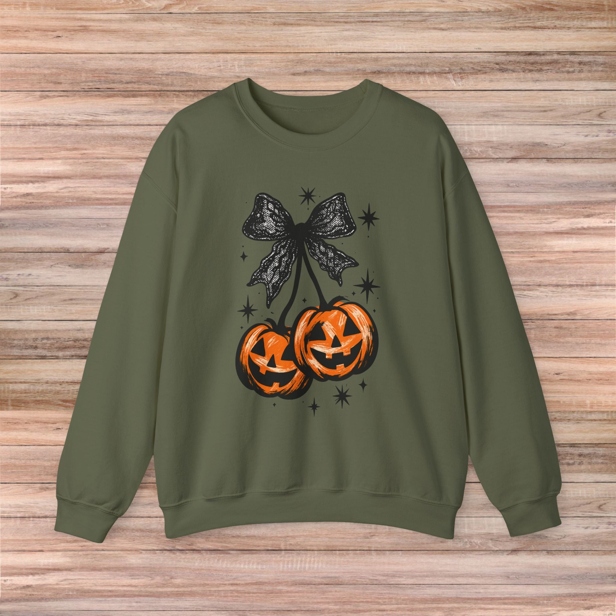 Bow Halloween Pumpkin Sweater