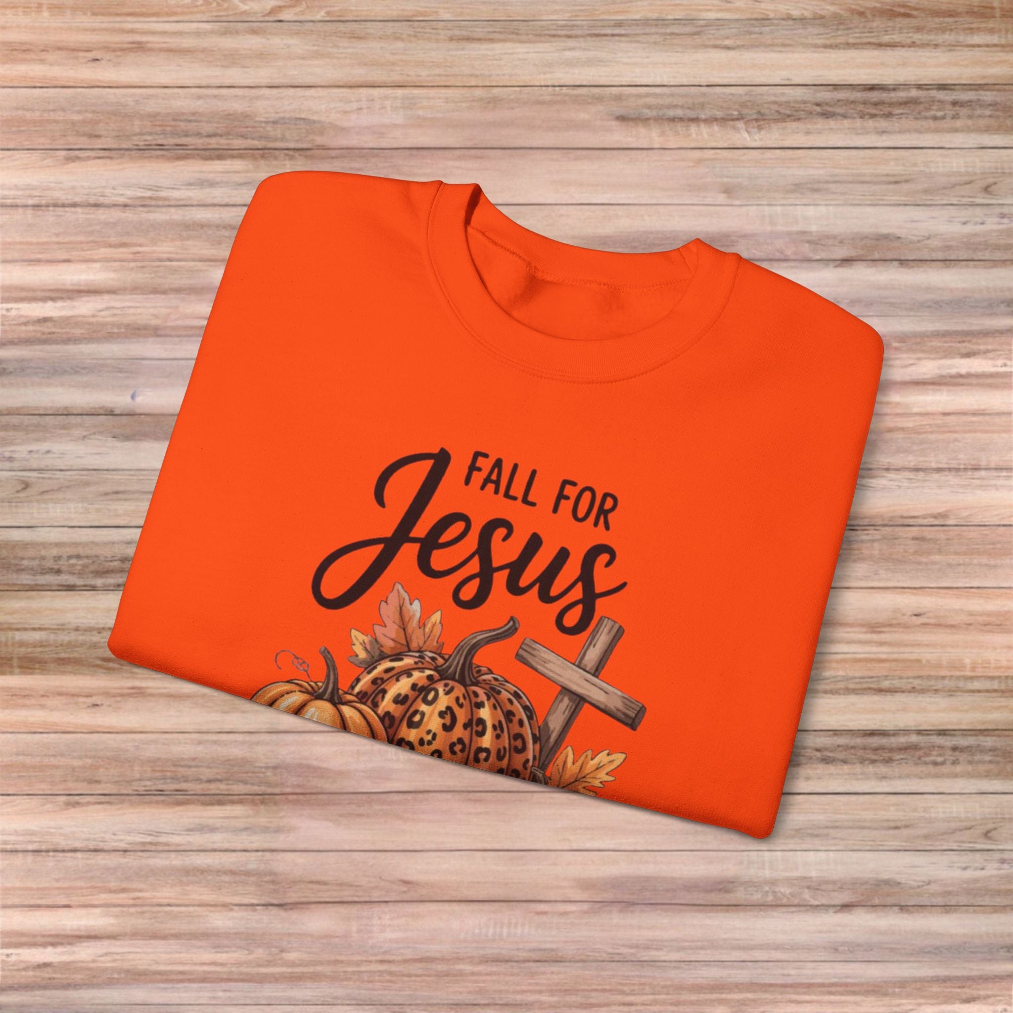 Fall For Jesus He Never Leaves Sweater