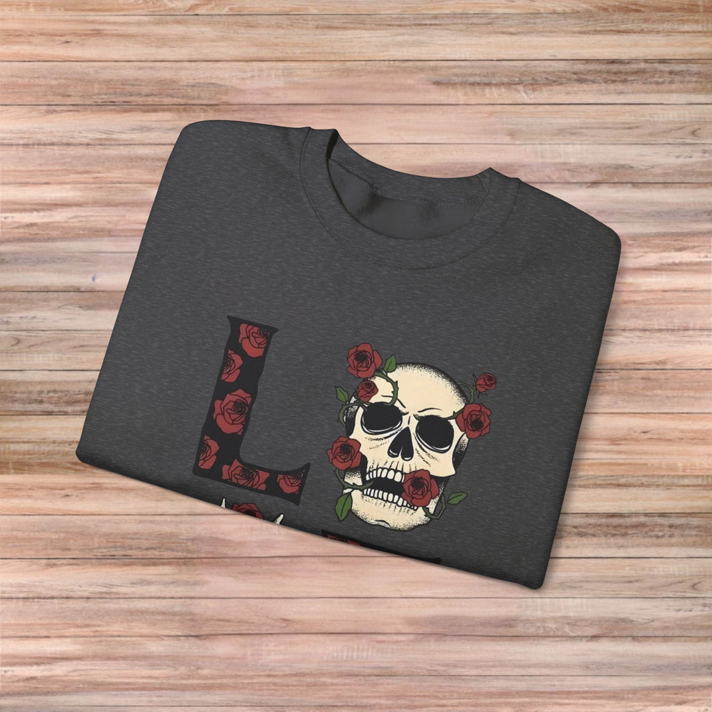 LOVE Skeleton Rose Sweater