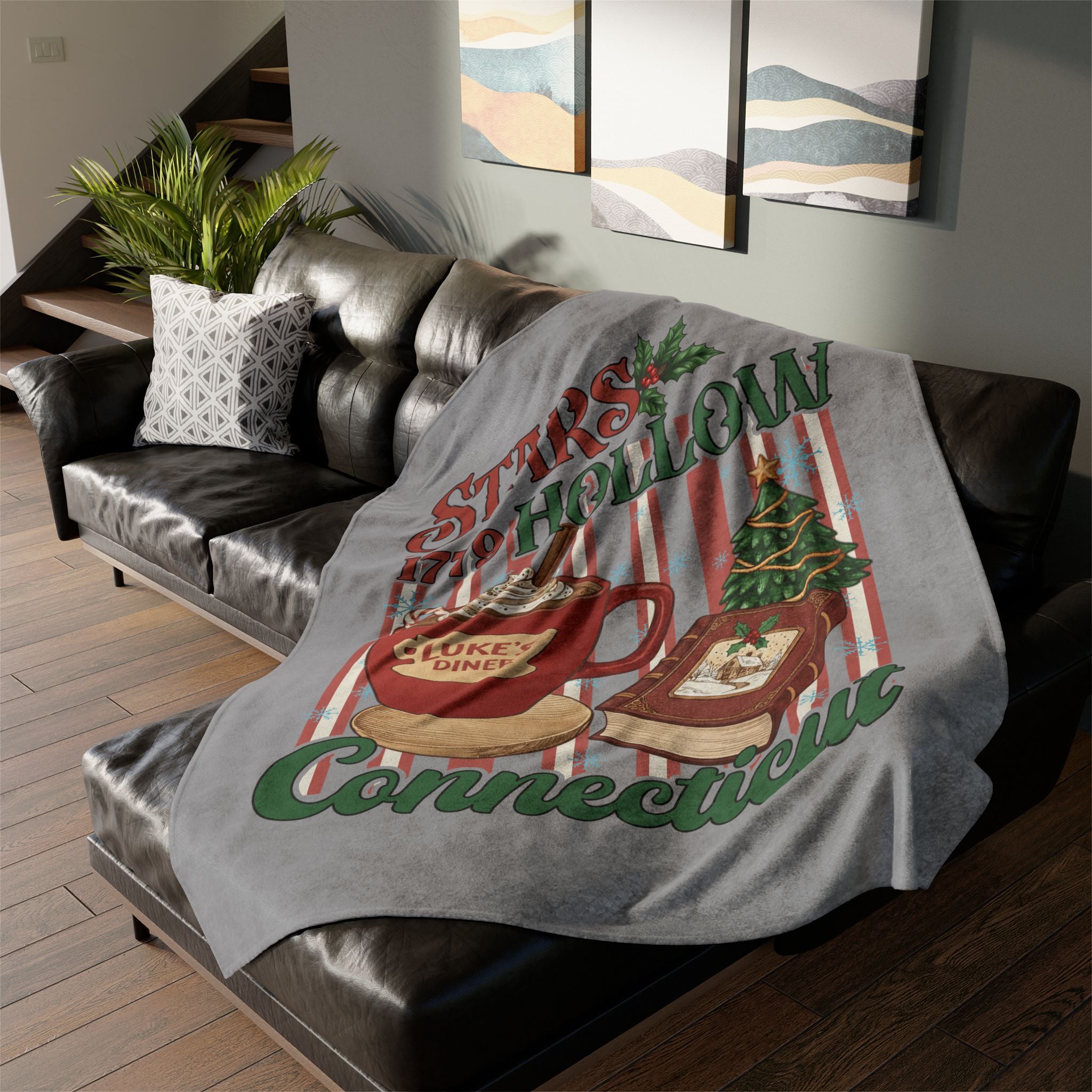 Stars Hollow Connecticut Holiday Luke’s Diner Blanket