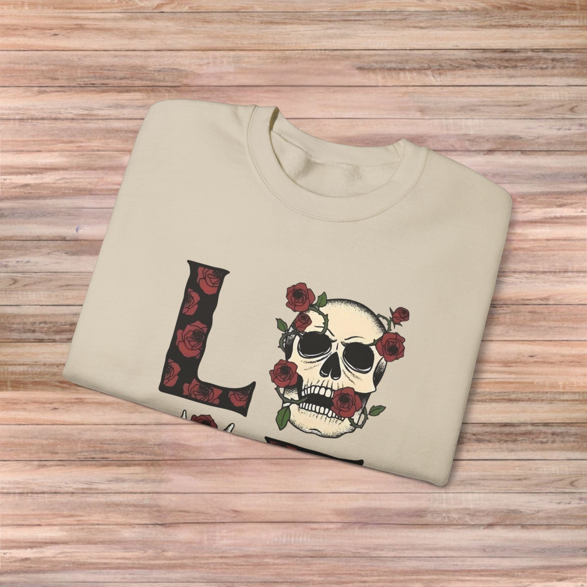 LOVE Skeleton Rose Sweater