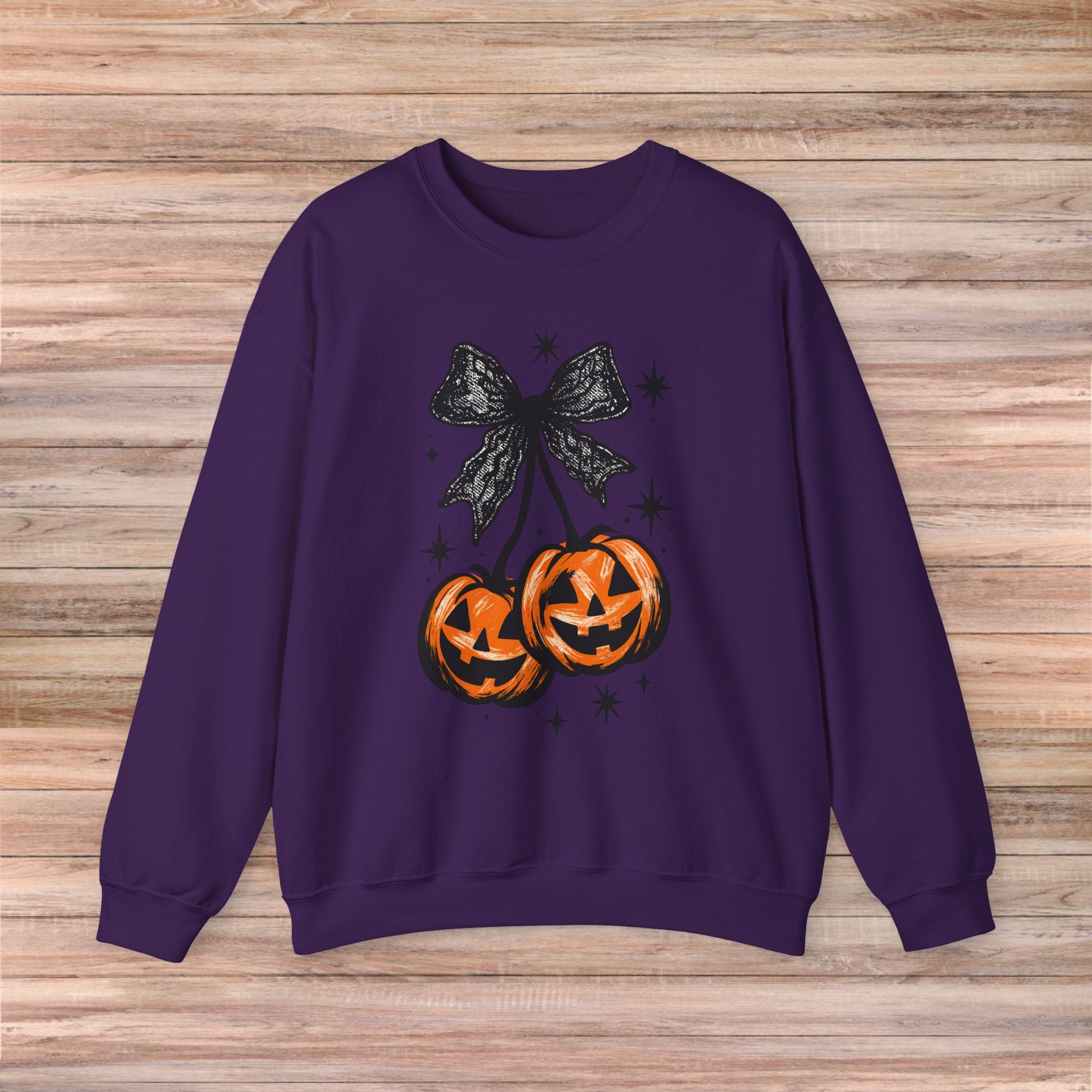 Bow Halloween Pumpkin Sweater