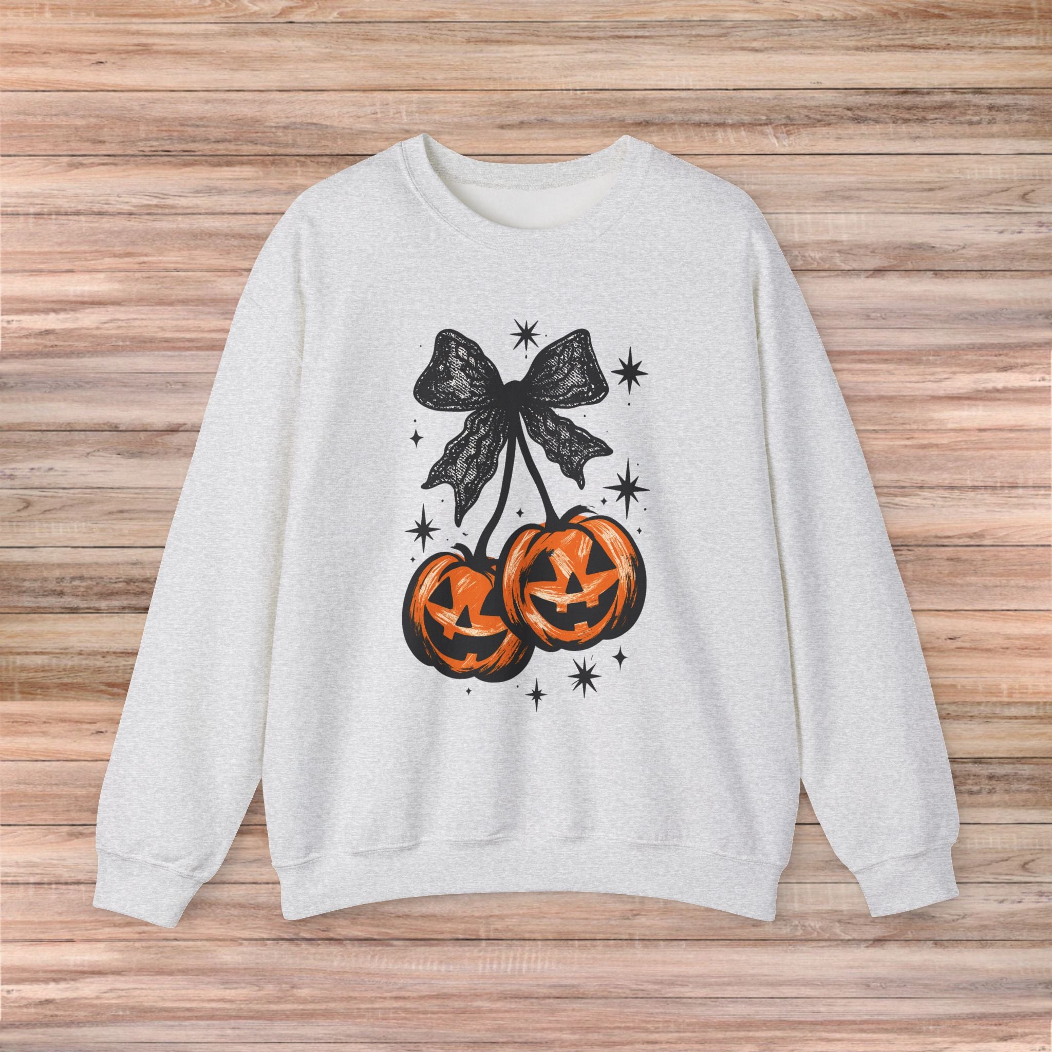 Bow Halloween Pumpkin Sweater