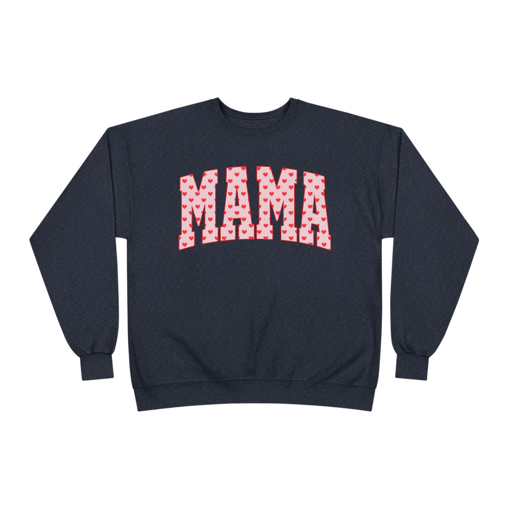 Mama Heart Pattern Crewneck Sweatshirt