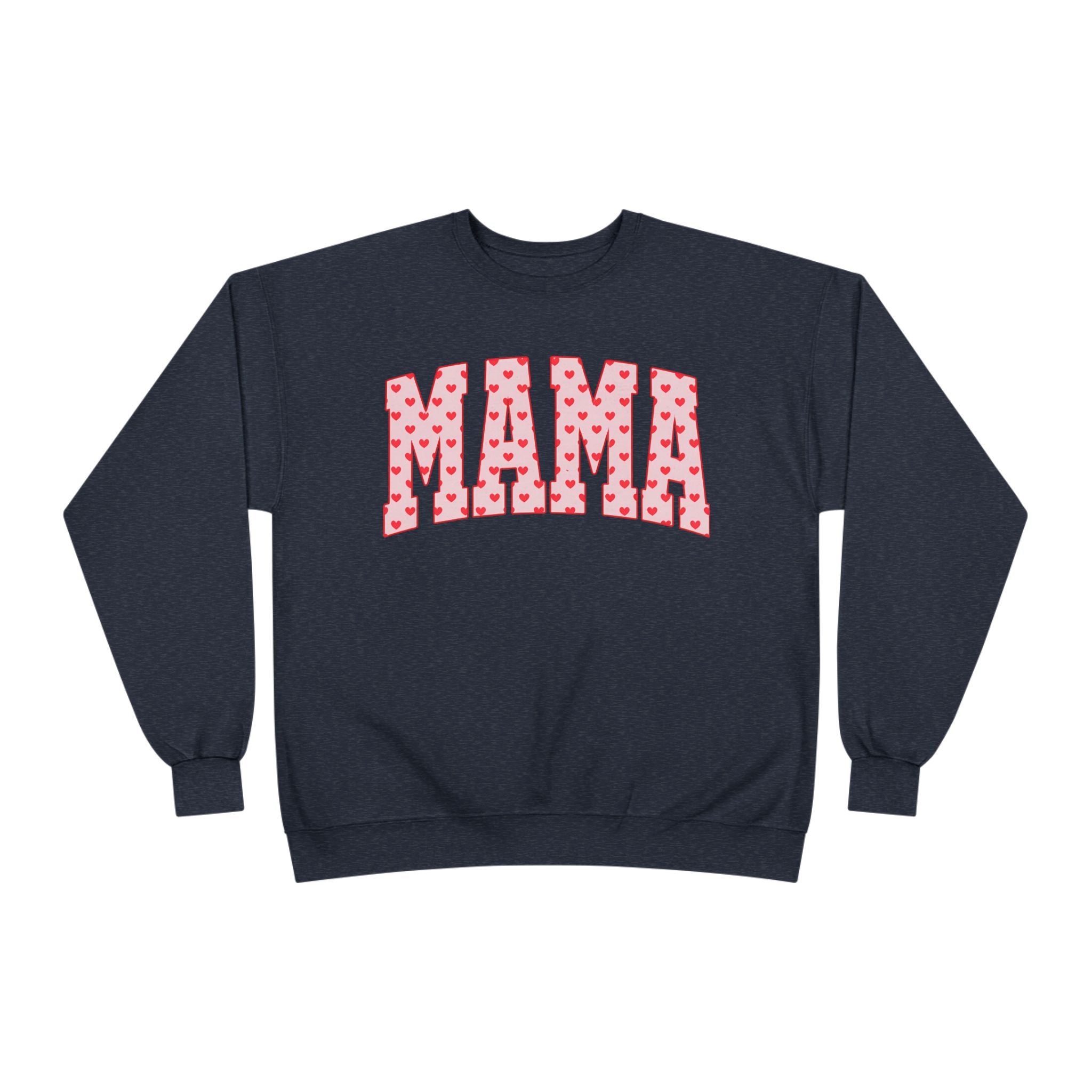 Mama Heart Pattern Crewneck Sweatshirt