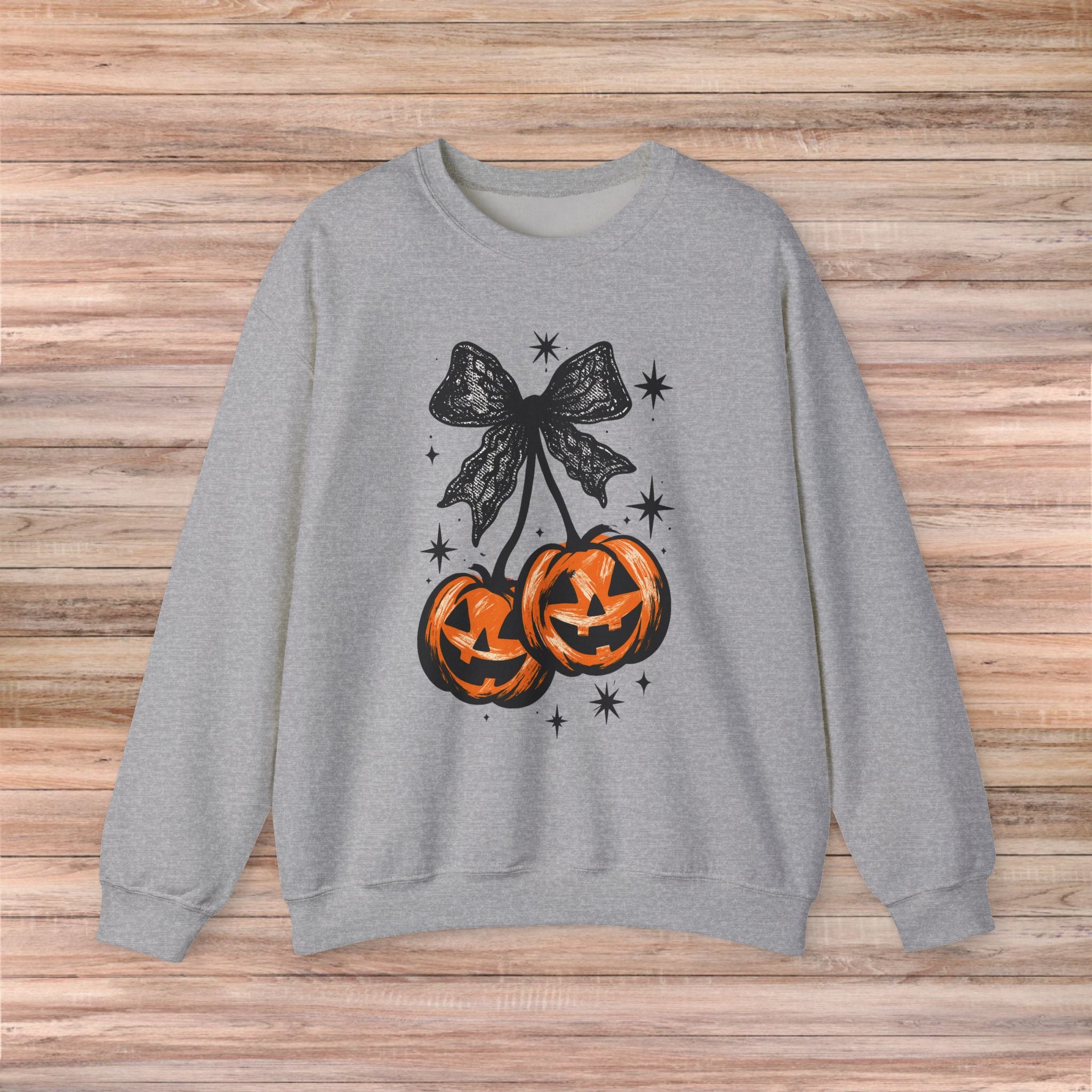 Bow Halloween Pumpkin Sweater