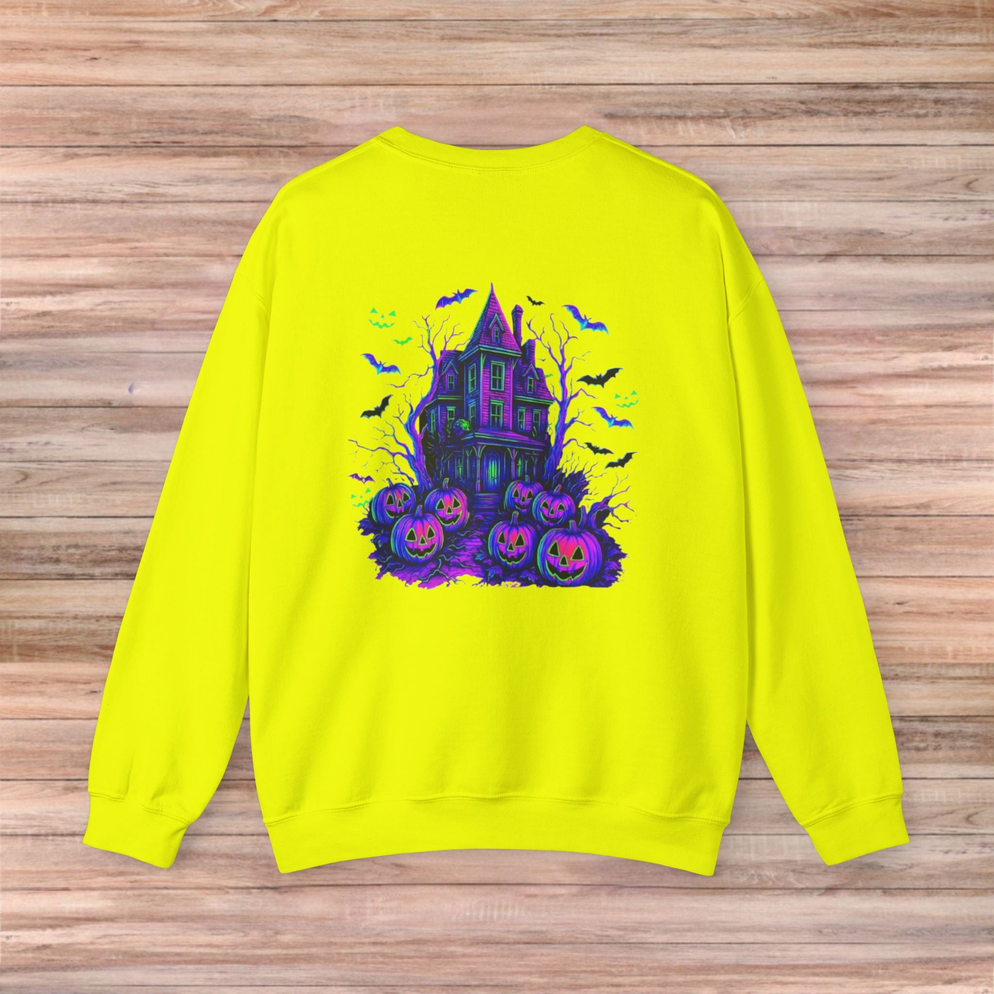 Neon Haunted House Sweater