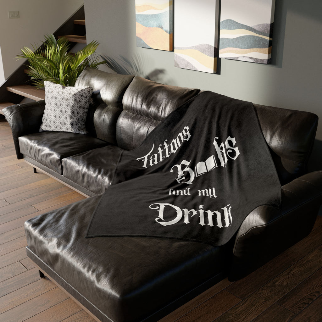 Tattoos, Books, and My Drink Blanket - Black