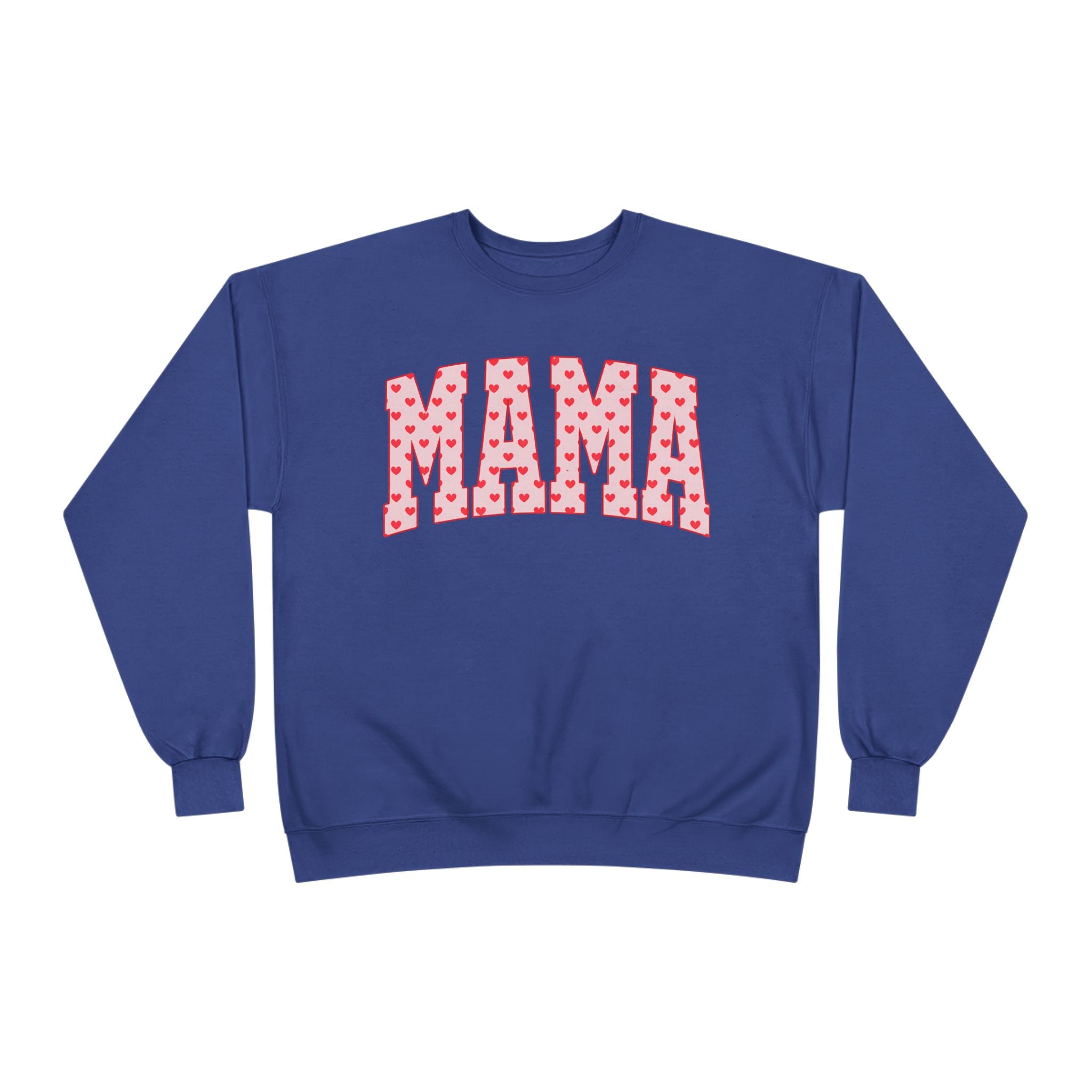 Mama Heart Pattern Crewneck Sweatshirt