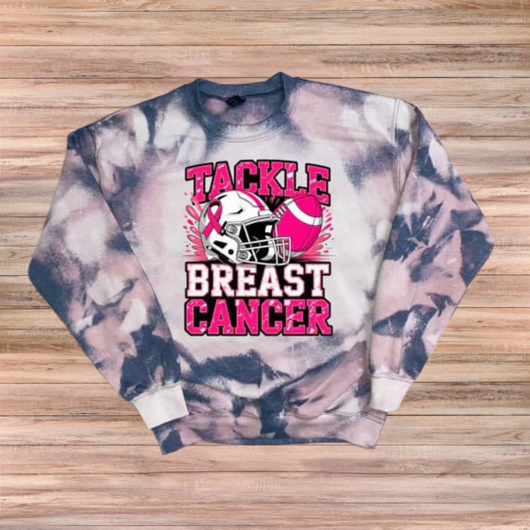 Tackle Breast Cancer Football Helmet Sweater