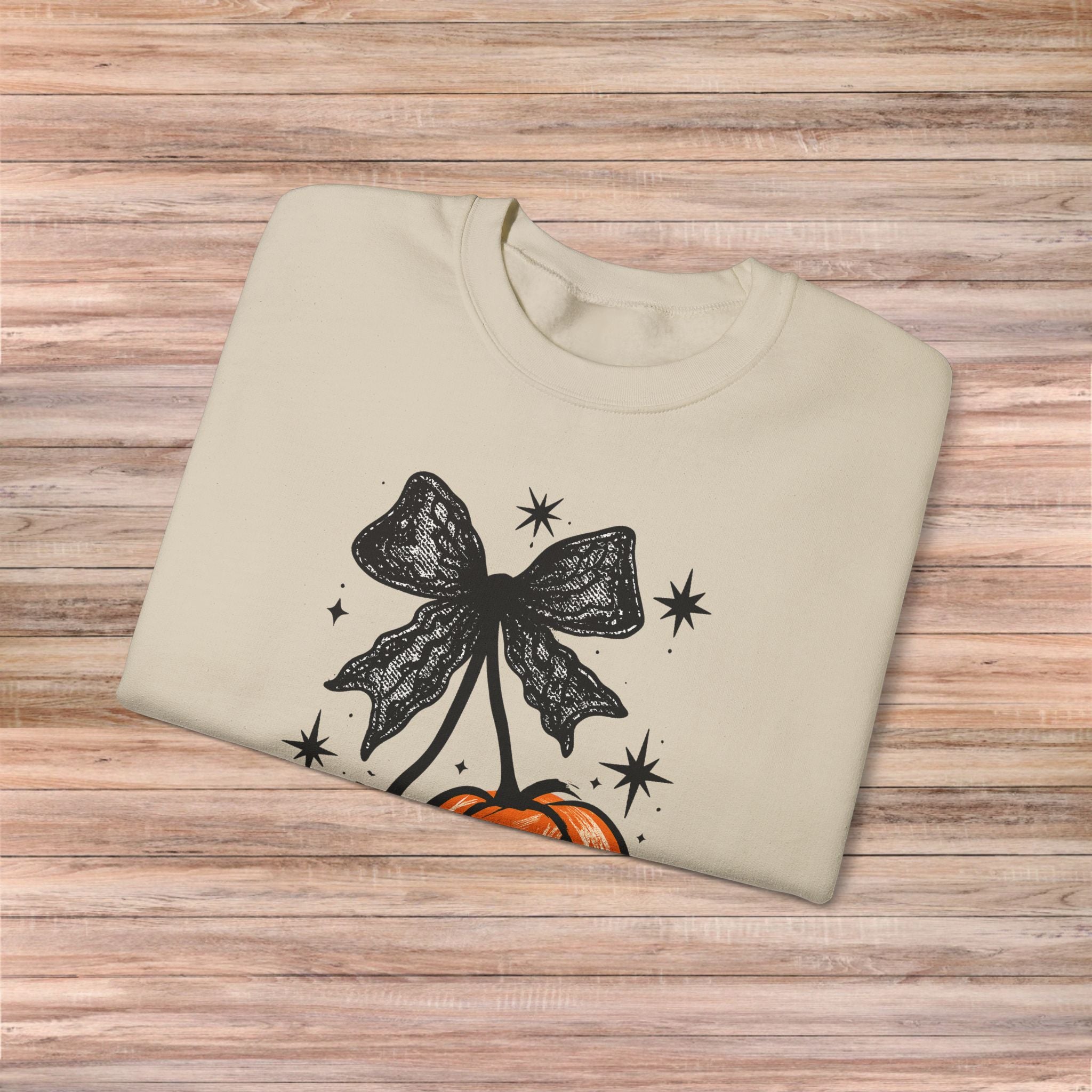 Bow Halloween Pumpkin Sweater