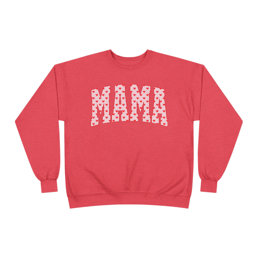 Mama Heart Pattern Crewneck Sweatshirt