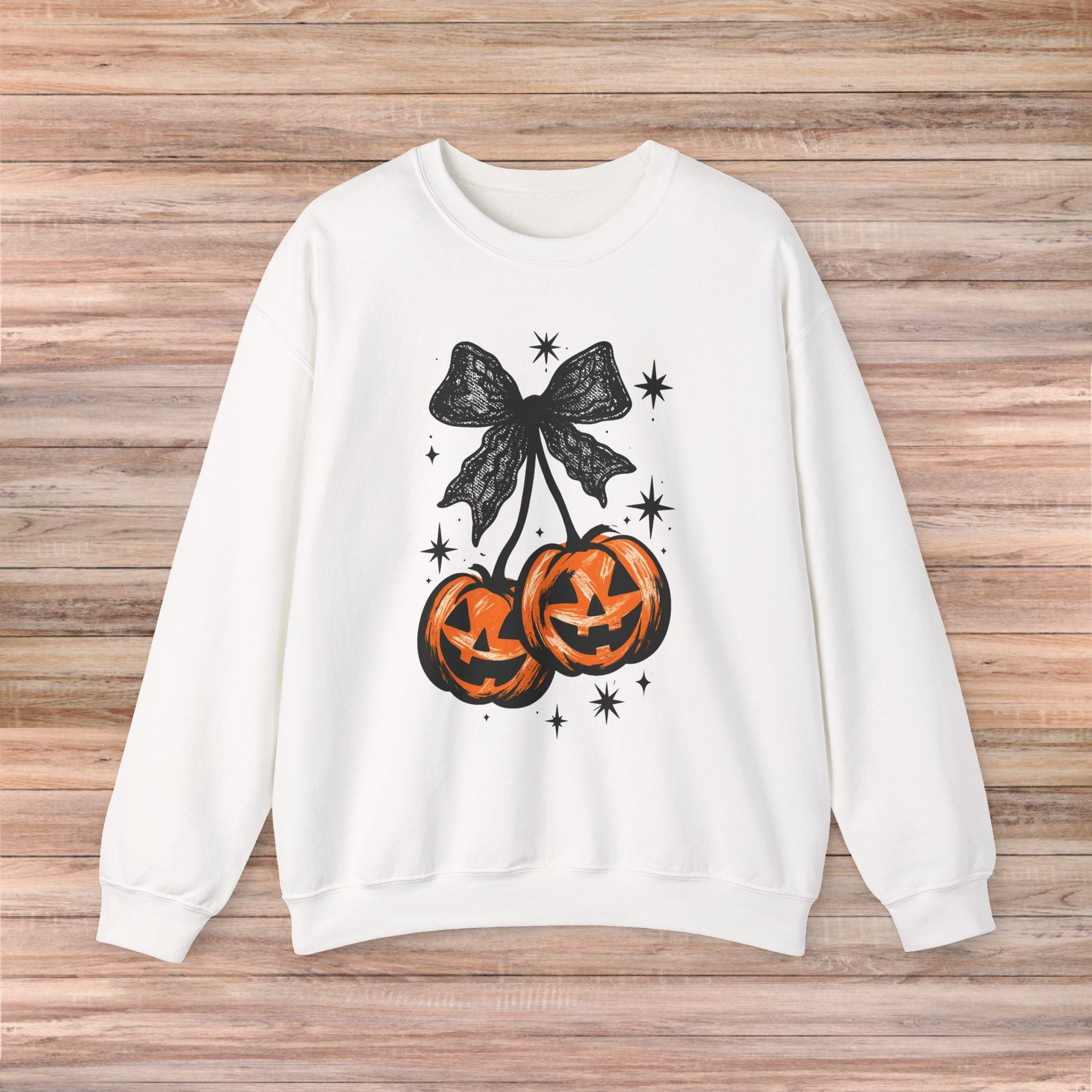 Bow Halloween Pumpkin Sweater