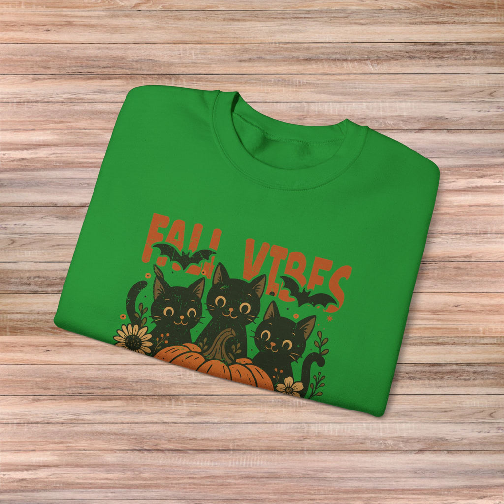 Fall Vibes Cat Pumpkin Sweater