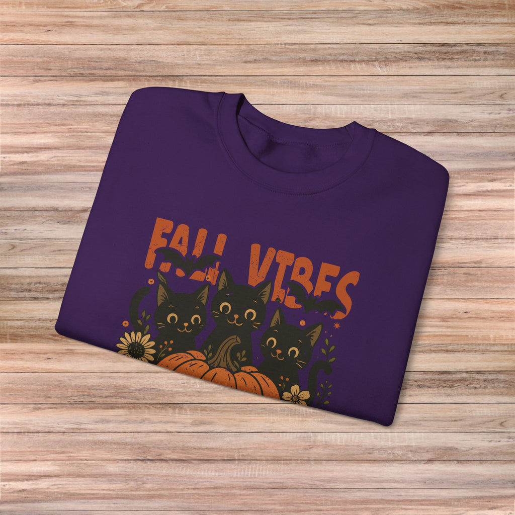Fall Vibes Cat Pumpkin Sweater