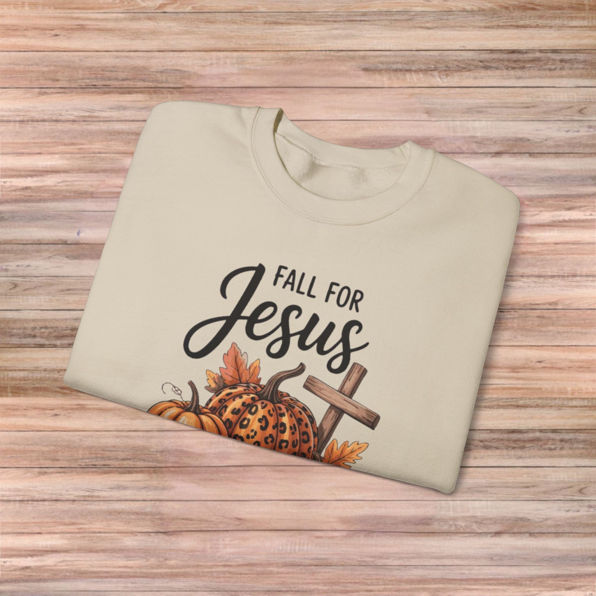 Fall For Jesus He Never Leaves Sweater