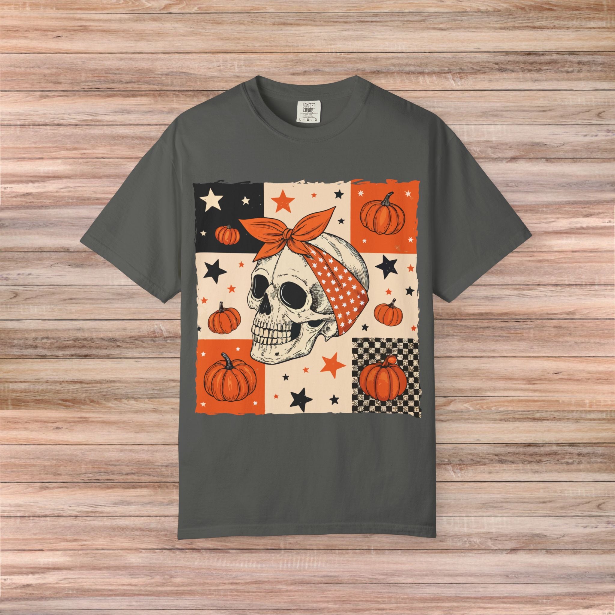 Vintage Halloween Skull Tshirt