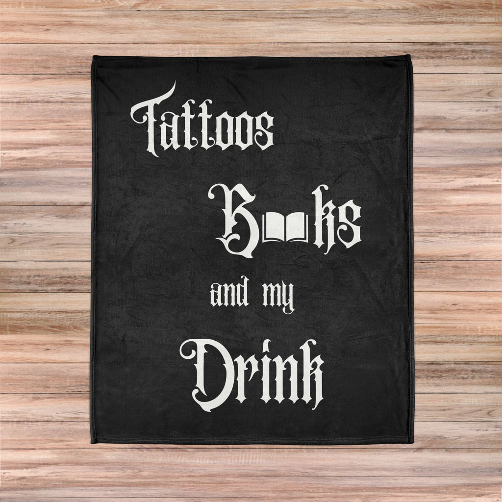 Tattoos, Books, and My Drink Blanket - Black