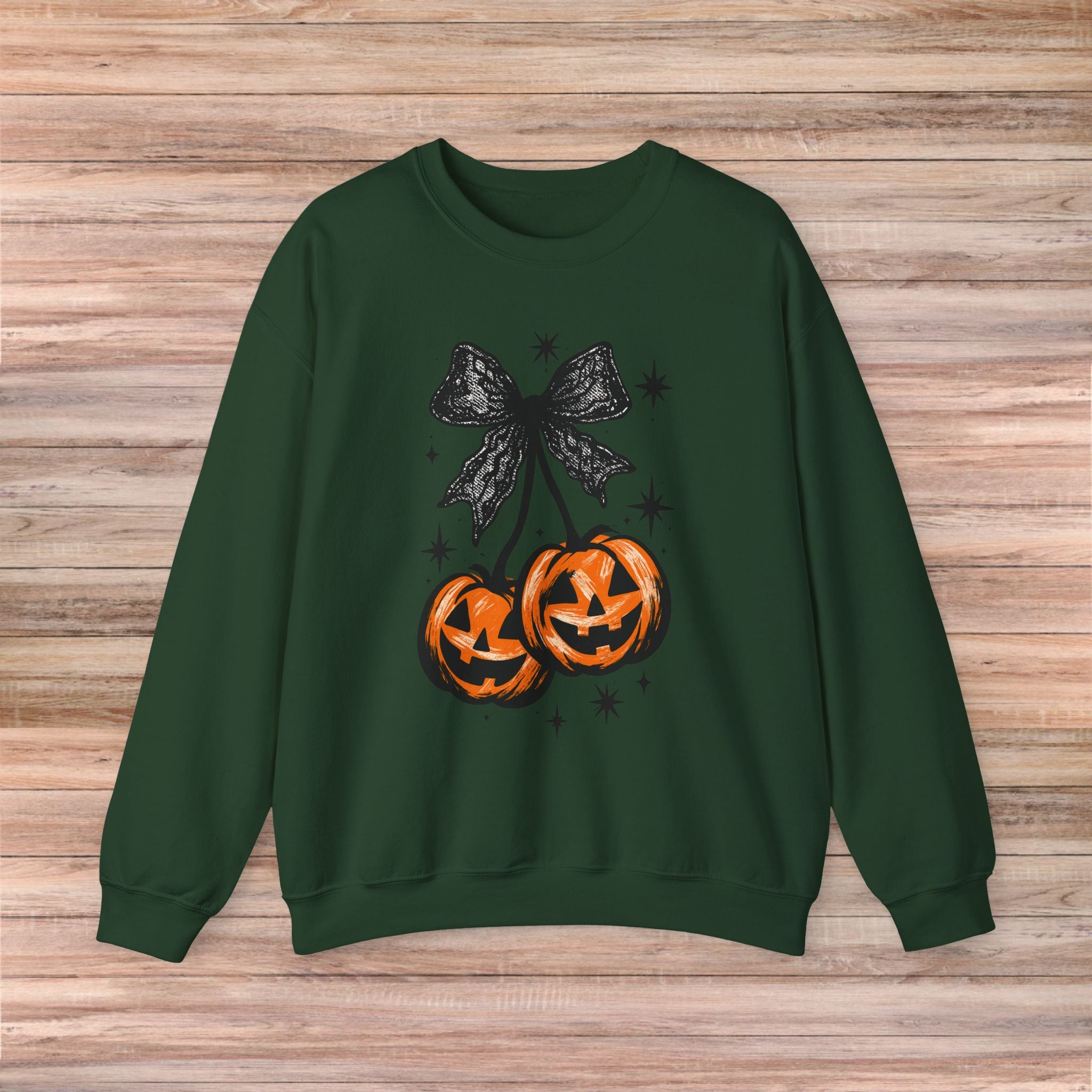 Bow Halloween Pumpkin Sweater