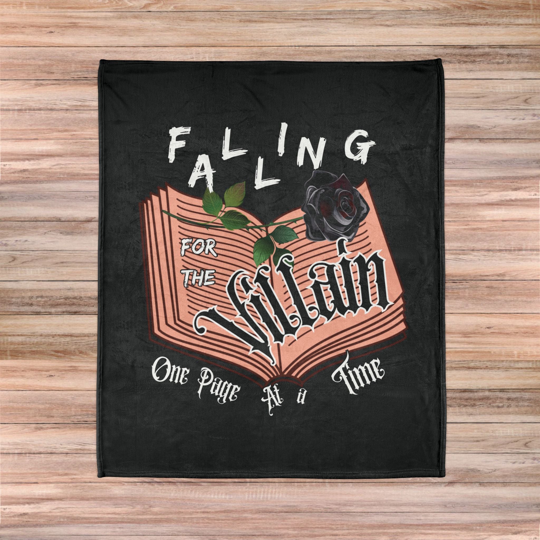 Falling for the Villain One Page at a Time Blanket - Black