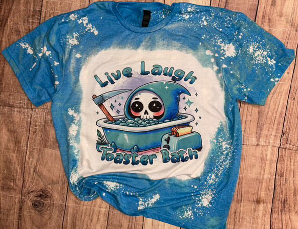 Live Laugh Toaster Bath Tshirt